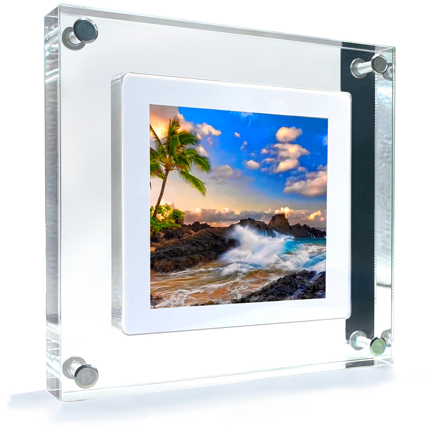 INFINITY PIECES Square Frame Digital Art Photo Video Display (Square 1:1 Ratio, HD 1080p)