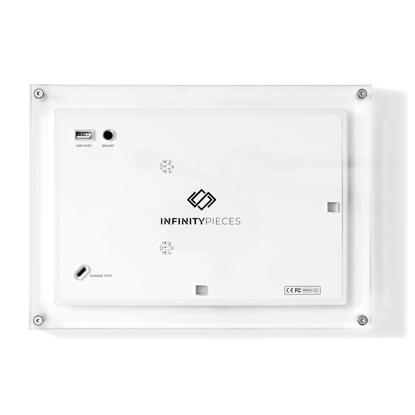 INFINITY PIECES Fandom Frame 10.1" WiFi LCD Digital Photo Frame, Acrylic, Upload photos directly from Phone Gallery