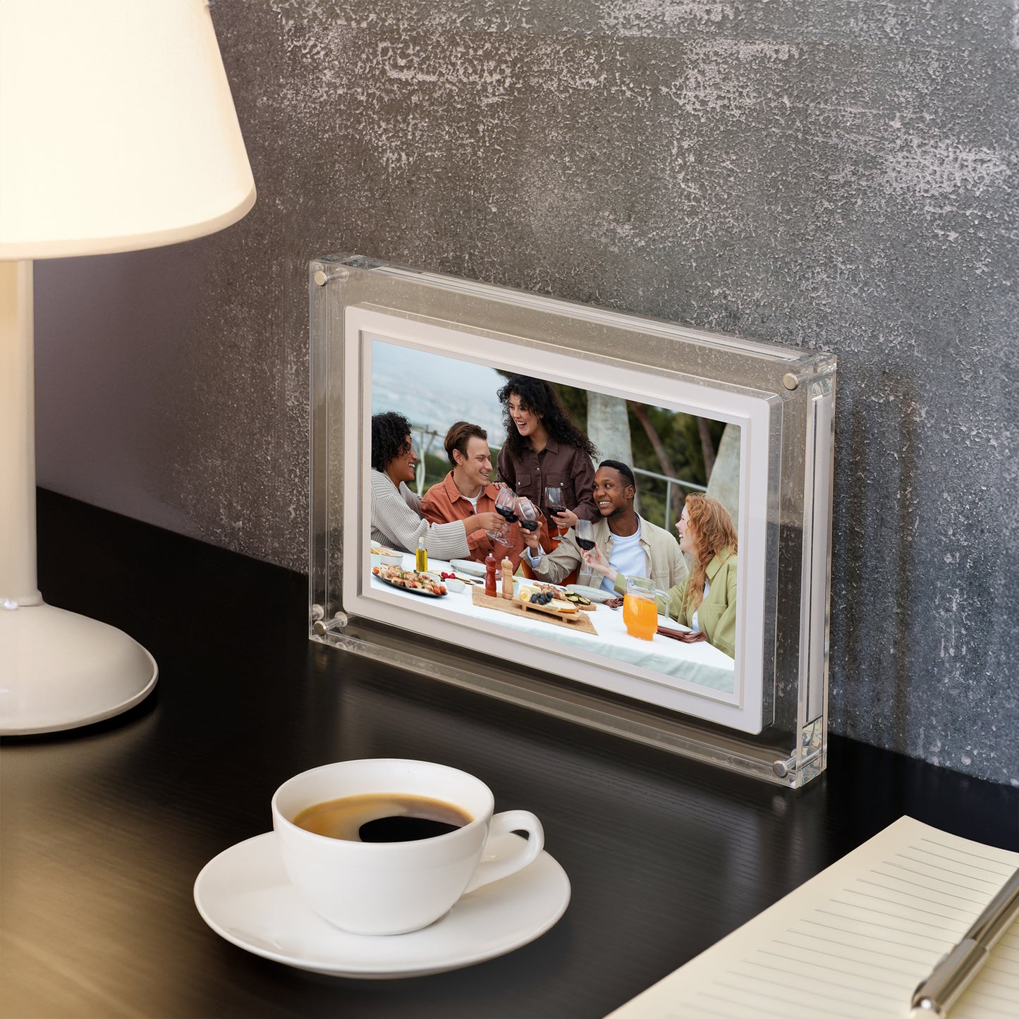 INFINITY PIECES Fandom Frame 10.1" WiFi LCD Digital Photo Frame, Acrylic, Upload photos directly from Phone Gallery
