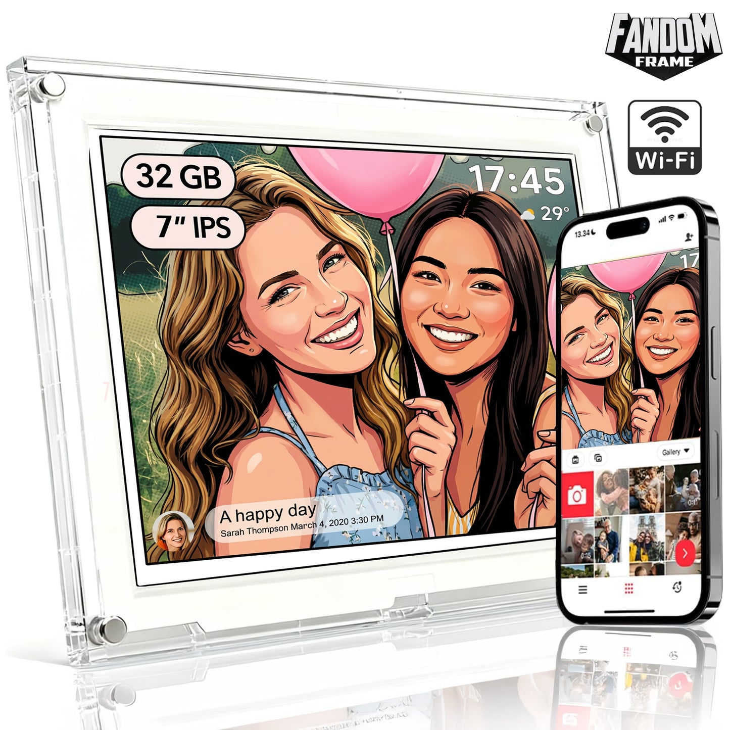 Fandom Frame 7” Wi-Fi Digital Photo Frame