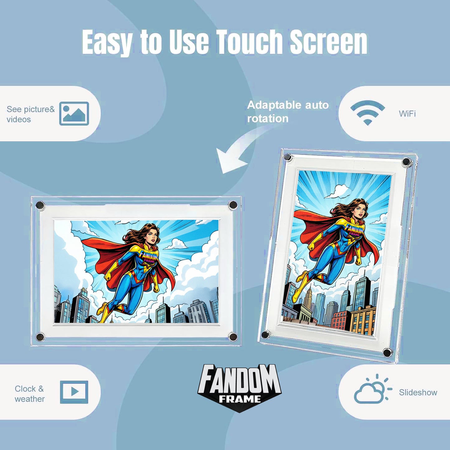 Fandom Frame 7” Wi-Fi Digital Photo Frame