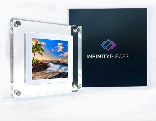 INFINITY PIECES Square Frame Digital Art Photo Video Display (Square 1:1 Ratio, HD 1080p)